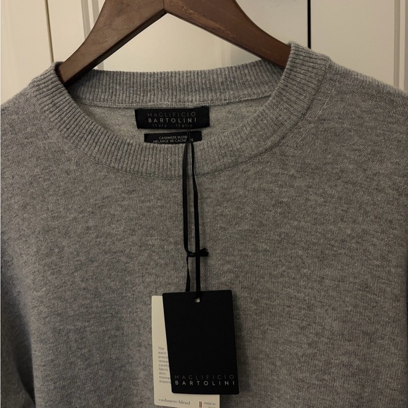 Maglificio Bartolini Gray Men's Cashmere & Wool blend Sweater - Picture 1 of 6